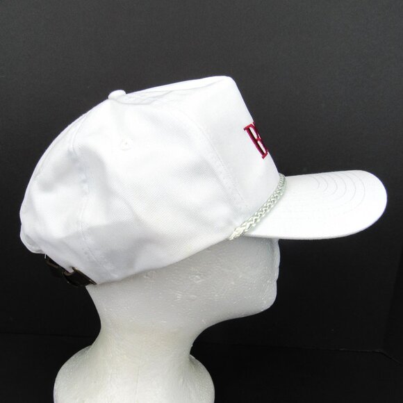 BB&T Embroidered Red Logo Men's White Wide Brim Adj Strap Back Truckers Cap - Picture 6 of 11